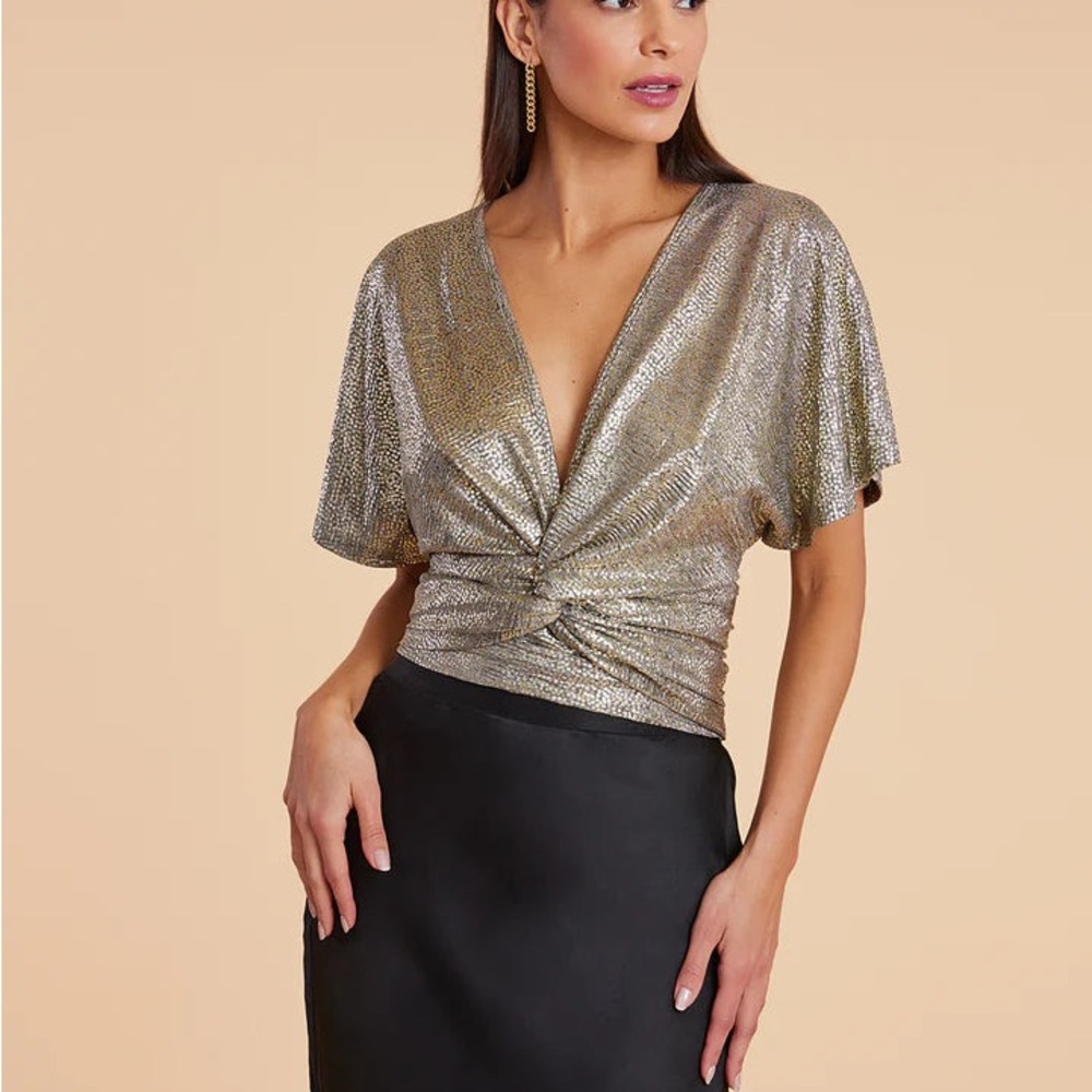 Elegant Gold Women's Top